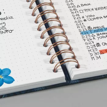 Carnet à reliure à spirale SIGEL Jolie Inspire Heavenly Leaves, A5, pointillé, 120 g/m², blanc, 240 pages JN615