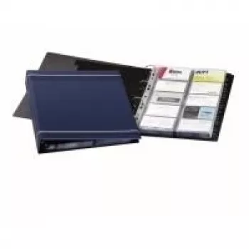 Classeur à anneaux pour cartes de visite DURABLE VISIFIX 400 A4, 400 cartes, noir 238858