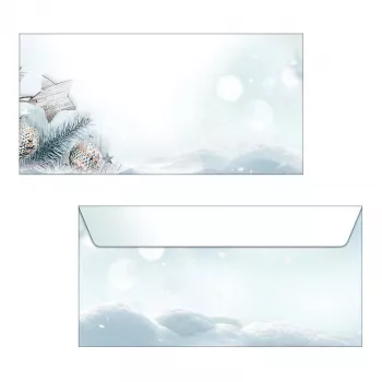 Papier design SIGEL Snow Star DL 110 x 220 mm 80 g/m² bleu/blanc DU312