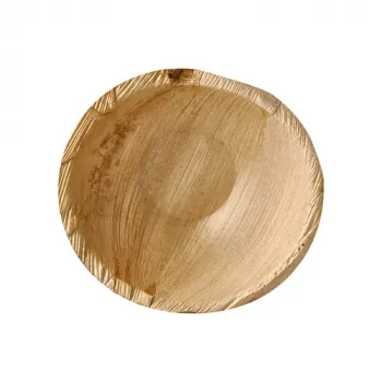 Bol jetable rond en feuille de palmier Papstar 87185, naturel, 15 cm, 25 pièces