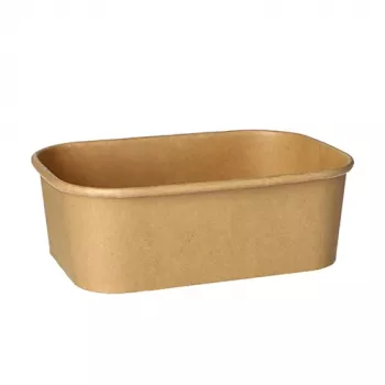 Boîtes alimentaires rectangulaires PAPSTAR pure, 750 ml, carton FSC brun, 25 pièces 88819