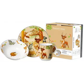 Ensemble de vaisselle pour enfants Ritzenhoff & Breker Forest Animals, 3 pièces (422412)
