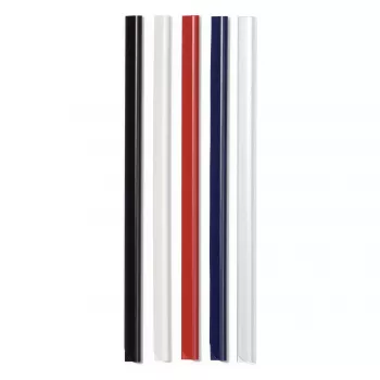 Barres de serrage DURABLE A4 6 mm, lot de 50, blanc 293102