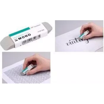Gomme Tombow MONO Sand pour encre, gris, caoutchouc naturel avec particules de micro-sable, 1 pièce (ES-512B)