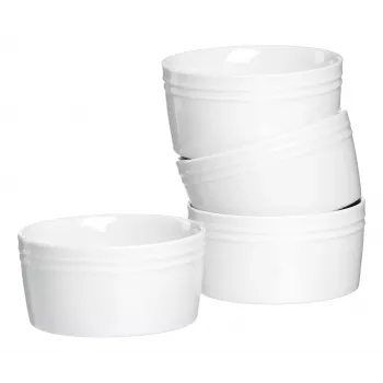 Ritzenhoff & Breker BIANCO ensemble de ramequins, 245 ml, 4 pièces, porcelaine, blanc 431452