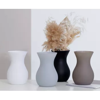 Vase à fleurs conique Ritzenhoff & Breker ANNALENA en verre noir mat, 180 mm 816693