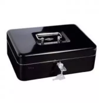 WEDO 145 221H caisse à monnaie en acier avec serrure à cylindre, noir thermolaqué