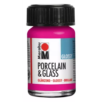 Peinture pour porcelaine et verre Marabu, brillante, framboise, 15 ml 11150039131