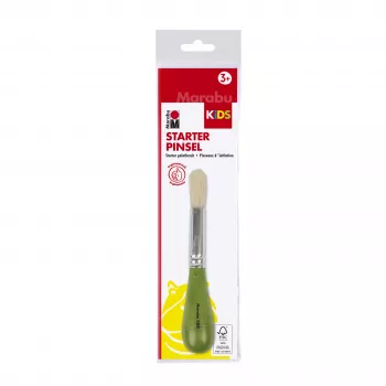 Pinceau en soies Marabu KiDS Starter avec préhension ergonomique, manche en bois - 1 pièce (0318000000002)