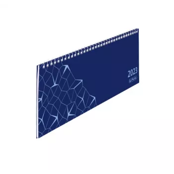 Calendrier de bureau compact herlitz 2023, bleu, semaine sur deux pages, reliure à spirale, allemand 50042104