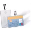 Porte-carte d'identité DURABLE avec clip pour 1 carte, transparent, 25 pièces (811319)