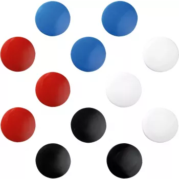 Aimants ronds herlitz, 30 mm, différentes couleurs, 6 pièces, force d'adhérence 15 g 997254