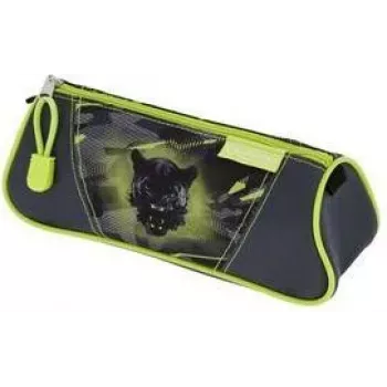 Trousse triangulaire HERLITZ Wild Panther en polyester, 1 compartiment à fermeture éclair 400205919