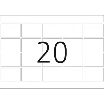 HERMA DP1 étiquettes adhésives 22x32 mm blanches papier mat 5000 étiquettes (2920)