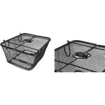 Panier arrière de vélo FISCHER PLUS Safe, fil d'acier fin, noir, 24 L, 10 kg 50655