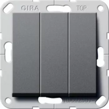 GIRA 283228 System 55 interrupteur à bascule bipolaire 10AX 250V anthracite
