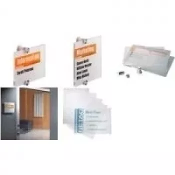 Films de remplacement DURABLE CRYSTAL SIGN A3 pour panneaux de porte, 10 feuilles, transparents 483619