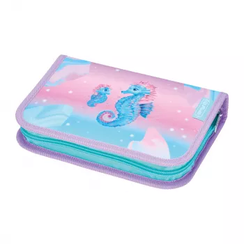Trousse scolaire remplie Herlitz Ocean Lights, 31 pièces, polyester, 205 x 140 x 38 mm, 2 rabats 400197090