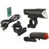 Ensemble d'éclairage LED pour vélo FISCHER 40/20/10 lux, homologué StVZO, noir (85346)