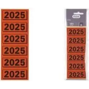 Étiquettes d'index autocollantes ELBA 2025 rouges 57 x 25 mm (120 étiquettes) pour classeurs