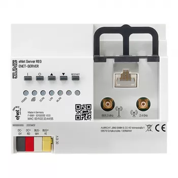 Serveur JUNG eNet boîtier pour rail DIN 6 TE avec bloc d'alimentation enfichable ENET-SERVER