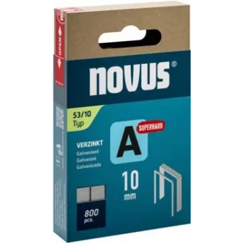 Agraffes fil fin Novus Type 53 A 10 mm acier galvanisé super dur 800 pièces 042-0778