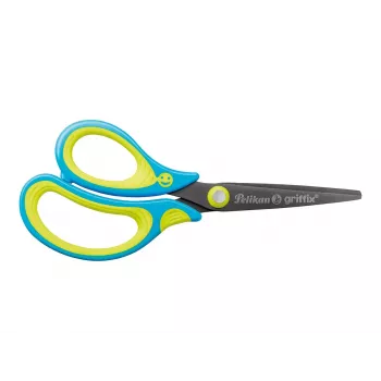 Ciseaux de bureau et de loisirs Pelikan 810265 coupe droite bleu-jaune