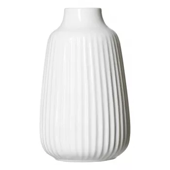 Ritzenhoff & Breker SANREMO Vase en grès blanc, lot de 2, 240 mm, structure rainurée décorative 746655