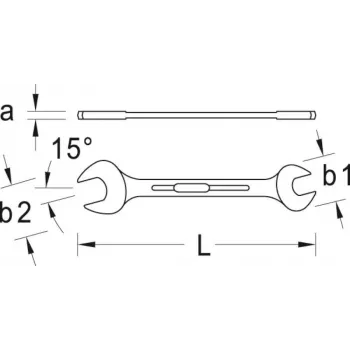 GEDORE Clé à double fourche 19x22 mm (6066770)