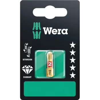 Wera 851/1 BDC SB Phillips PH 2 x 25 mm embout BiTorsion à revêtement diamant 05073335001