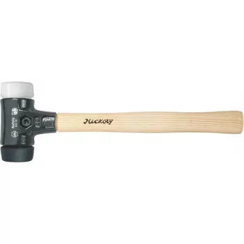 Wiha 26582 Marteau à embouts souples de sécurité, embouts noir/blanc, 3000 g, manche en hickory