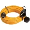 AS Schwabe rallonge en caoutchouc orange 25 m avec fiche et prise Schutzkontakt, 3G1,5 mm², IP44, 16 A, 230 V 59225
