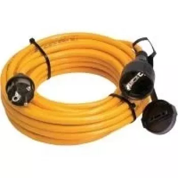 AS Schwabe rallonge en caoutchouc orange 25 m avec fiche et prise Schutzkontakt, 3G1,5 mm², IP44, 16 A, 230 V 59225