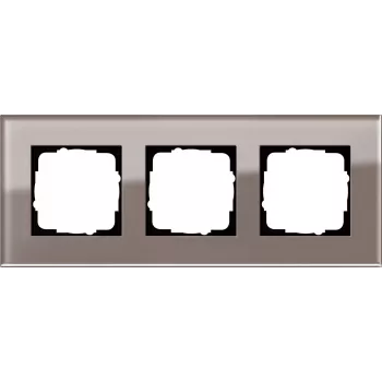 Gira Esprit cadre de recouvrement en verre, 2 postes, brun, sans vis 0213122