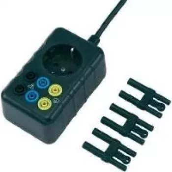 Voltcraft adaptateur de mesure secteur, fiche Schuko vers douilles de sécurité 4 mm, protégé au toucher