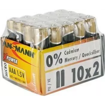 Piles alcalines ANSMANN X-POWER Micro AAA 1,5 V - pack de 20 5015671