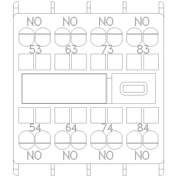 Siemens bloc auxiliaire de contact 3RH2911-2XA40-0MA0, 4 pôles, 2NO+2NC