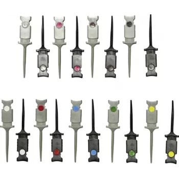 VOLTCRAFT MSO-GRIPPER ensemble de pinces de test fiche 0,64 mm CAT I 9 couleurs