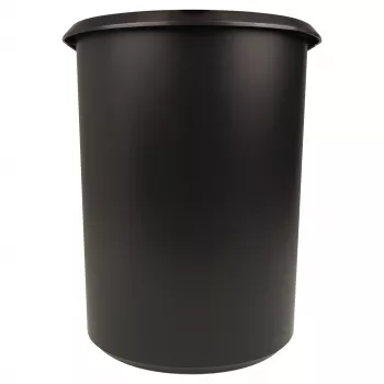 HELIT the double corbeille à papier, ovale, 20 L, noire, PE, sans couvercle, partie 1 (H6103795)