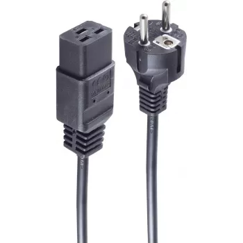 SHIVERPEAKS Basic câble d'alimentation Schuko vers IEC C19, 3 m, 16 A, noir BS60015-S