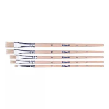 Ensemble de pinceaux Pelikan Starter, 5 pinceaux en soies avec manches en bois, tailles assorties, boîte transparente 300008263