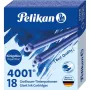 Cartouches d'encre grand format bleu royal Pelikan 4001 GTP/18, lot de 18 300735
