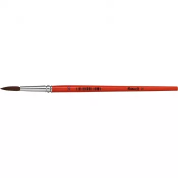 Pinceau rond Pelikan Sorte 23 taille 10, poil de poney, manche en bois laqué orange 711077