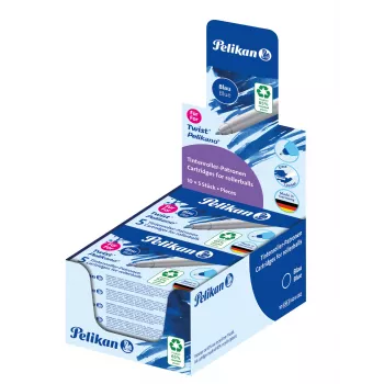 Cartouche de recharge roller Pelikan Eco pour Pelikano/Twist, bleu royal, 65 % plastique recyclé, 1 pièce 300010004