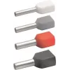 Embout de fil double Klauke 87313, 2 x 0,75 mm², gris