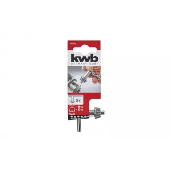 Clé de mandrin KWB pour mandrins à couronne dentée, S2, pignon 10 mm, acier trempé, poignée noire 285820