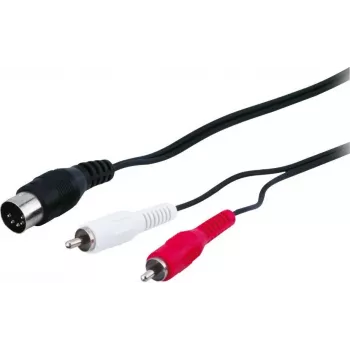 Câble audio Wentronic AVK 114-150 1,5 m DIN 5 broches vers 2x RCA mâle - noir 50014