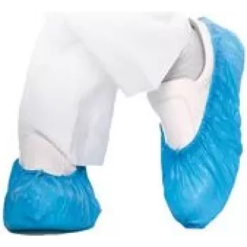 Sur-chaussure CPE HYGOSTAR HYGOMAT bleu, 0,06 mm, taille unique, pour entrée en salle blanche – 1 pièce (2850H)