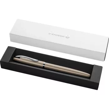 Stylo roller Pelikan Jazz Noble Elegance, laque taupe, capuchon à encliqueter, recharge noire moyenne 400197469