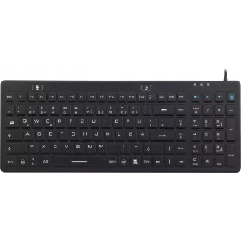 Clavier USB industriel Renkforce IP68 noir résistant aux éclaboussures et à la poussière (iM-IKB106-BK)